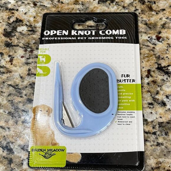 Green Meadow Fur Buster Open Knot Comb & De-Shed Professional Pet Grooming Tool - Picture 7 of 7